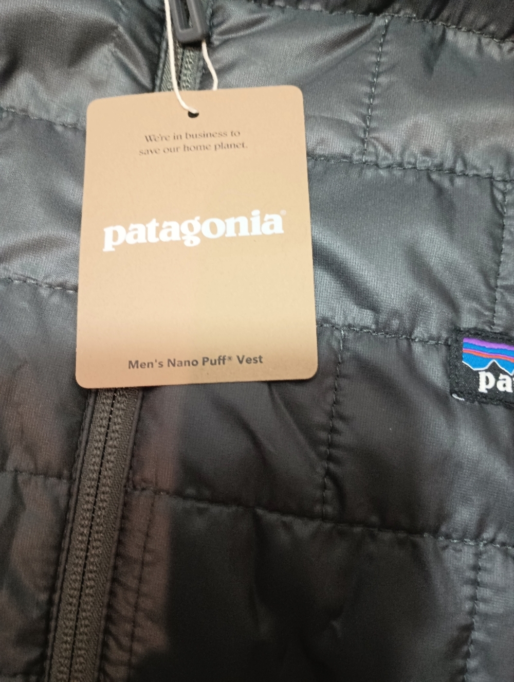 Patagonia Nano Puff Vest Forge Grey Men's XL New With Tags Insulated PURE Logo - Picture 7 of 8